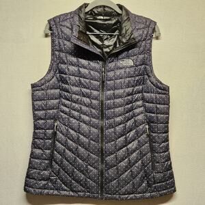 The North Face Vest Women's Size Large Blue White Dots ThermoBall Eco Vest 61661